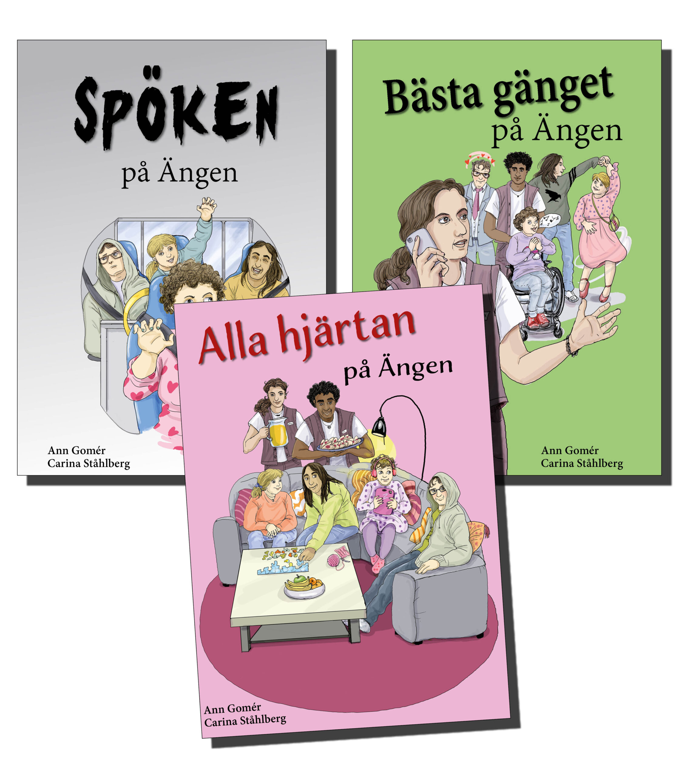 Paketpris, alla tre böckerna om gänget på Ängens gruppboende